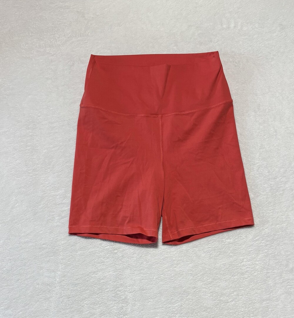 Yogalicious Lux Everyday 7" Shorts Womens 2XL Orange High Rise Athletic Spandex